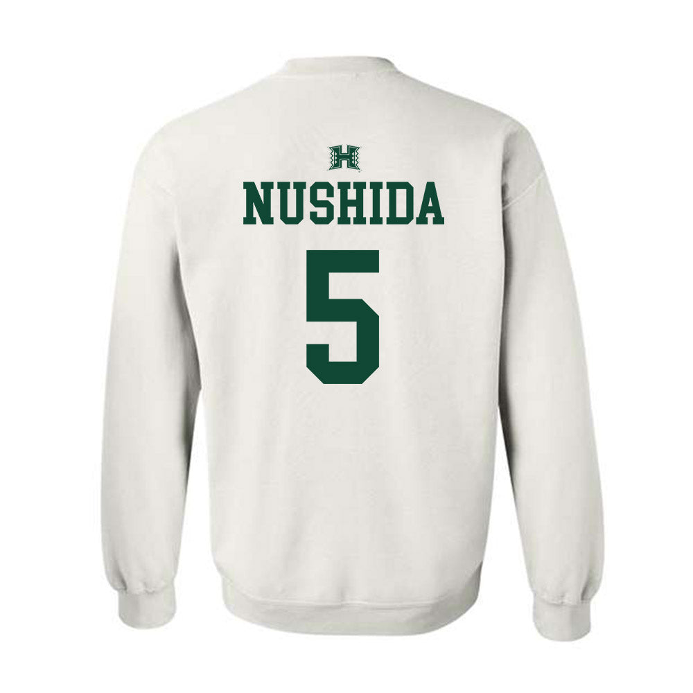 Hawaii - NCAA Baseball : Draven Nushida - Sports Shersey Crewneck Sweatshirt-1