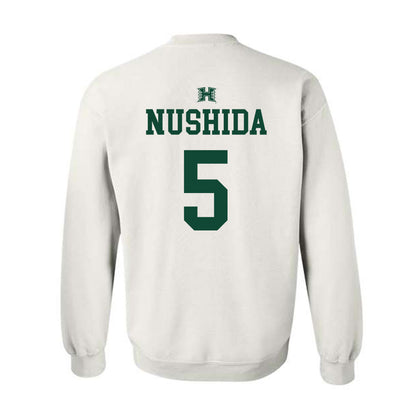 Hawaii - NCAA Baseball : Draven Nushida - Sports Shersey Crewneck Sweatshirt-1