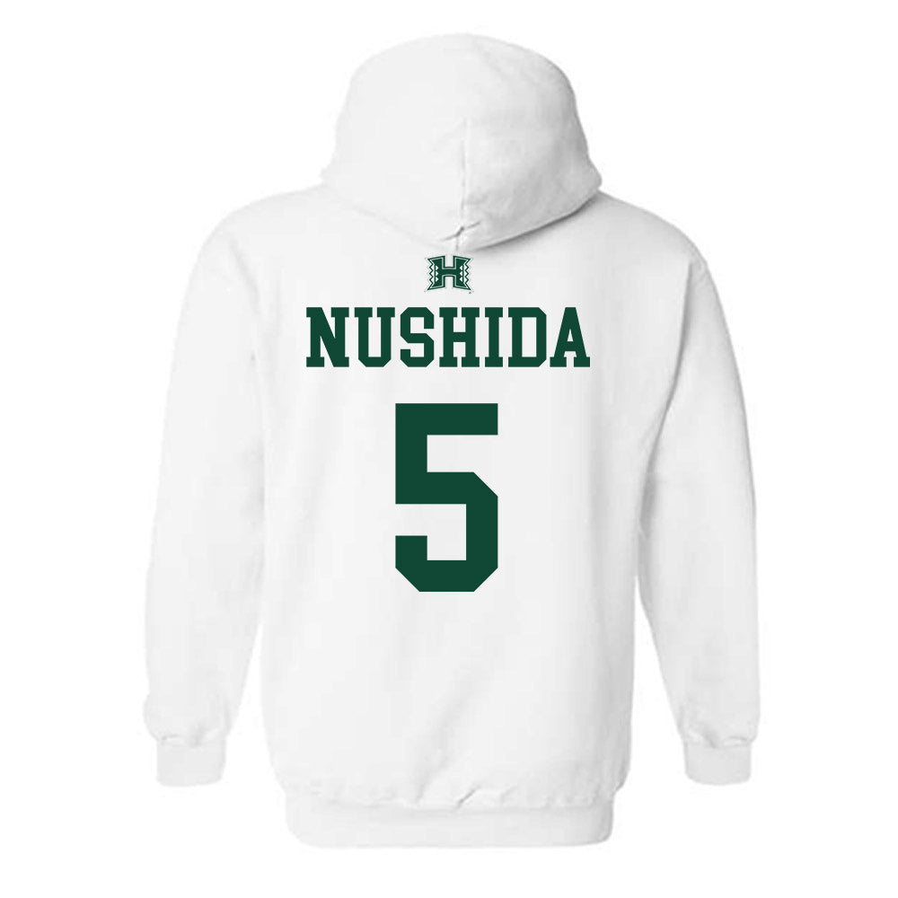 Hawaii - NCAA Baseball : Draven Nushida - Sports Shersey Hooded Sweatshirt-1
