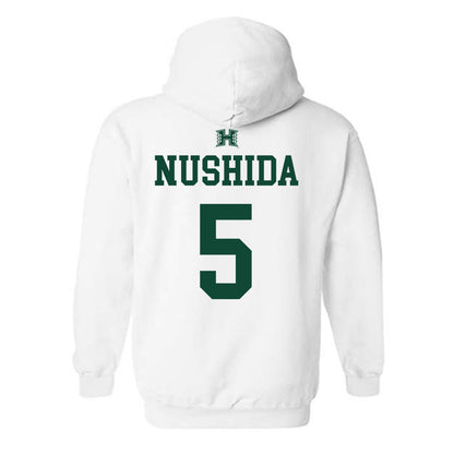 Hawaii - NCAA Baseball : Draven Nushida - Sports Shersey Hooded Sweatshirt-1