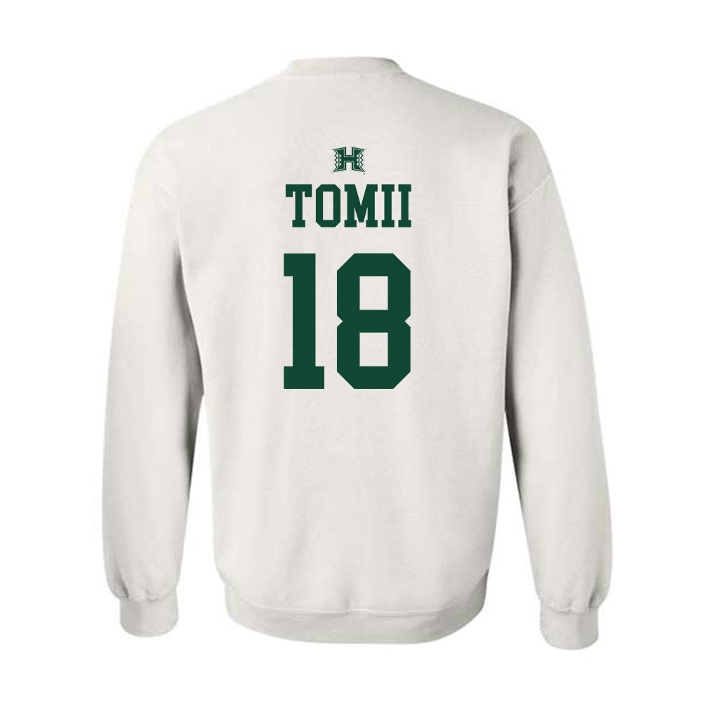 Hawaii - NCAA Baseball : Tsubasa Tomii - Sports Shersey Crewneck Sweatshirt-1