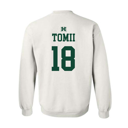 Hawaii - NCAA Baseball : Tsubasa Tomii - Sports Shersey Crewneck Sweatshirt-1
