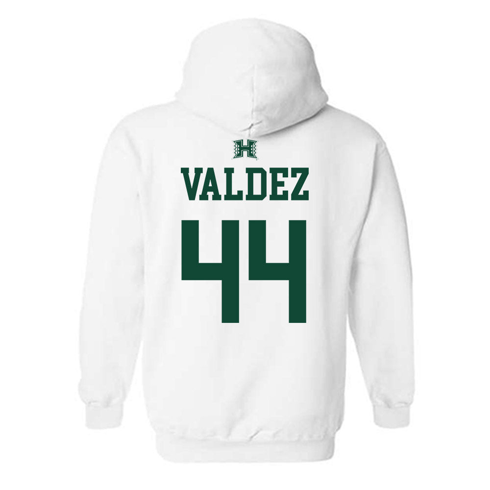 Hawaii - NCAA Baseball : Derek Valdez - Sports Shersey Hooded Sweatshirt-1