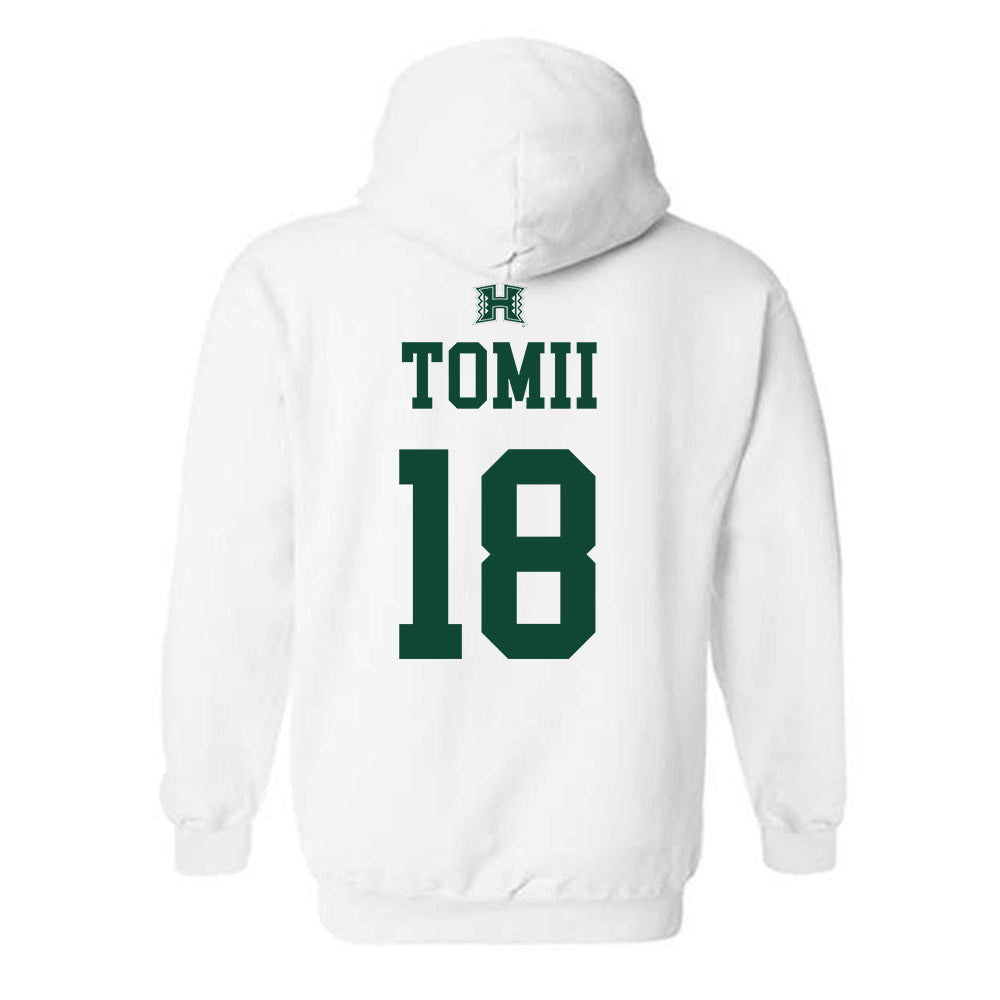 Hawaii - NCAA Baseball : Tsubasa Tomii - Sports Shersey Hooded Sweatshirt-1