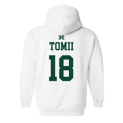 Hawaii - NCAA Baseball : Tsubasa Tomii - Sports Shersey Hooded Sweatshirt-1