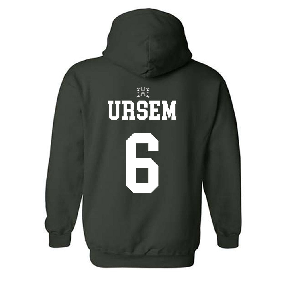 Hawaii - NCAA Women's Volleyball : Marnie Ursem - Classic Shersey Hooded Sweatshirt-1