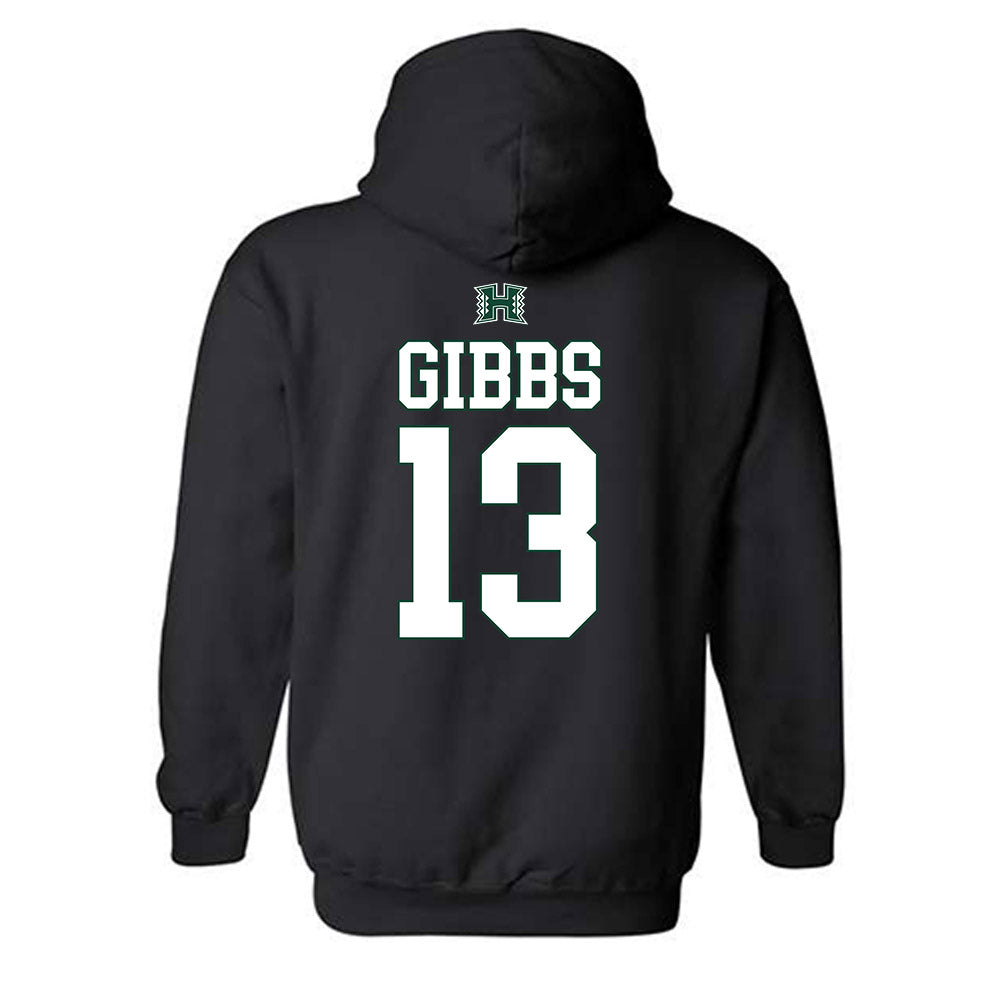Hawaii - NCAA Softball : Maycen Gibbs - Sports Shersey Hooded Sweatshirt-1