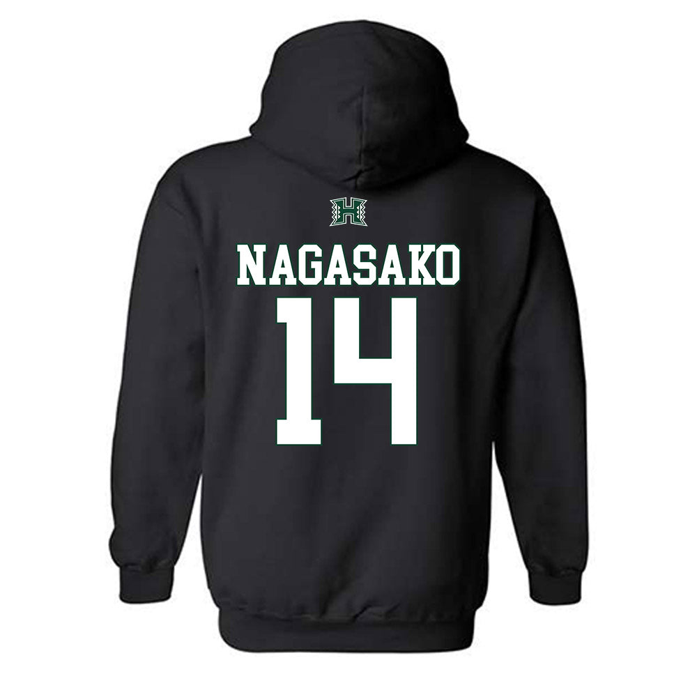 Hawaii - NCAA Softball : Bailey Nagasako - Sports Shersey Hooded Sweatshirt-1
