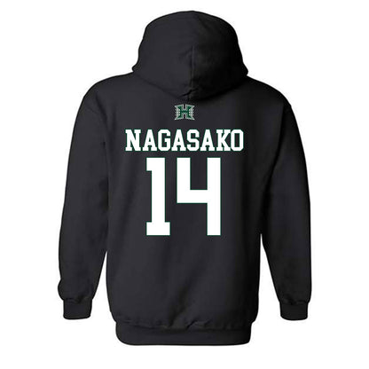 Hawaii - NCAA Softball : Bailey Nagasako - Sports Shersey Hooded Sweatshirt-1