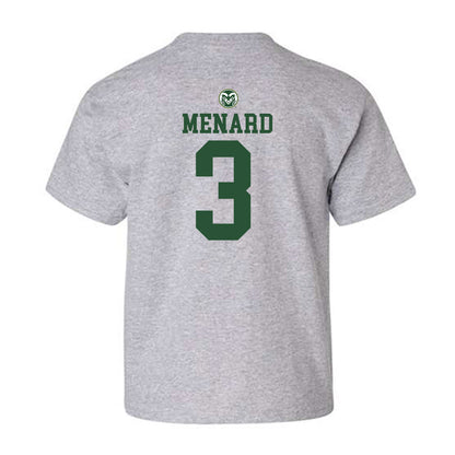 Colorado State - NCAA Men's Basketball : Justin Menard - Youth T-Shirt-1