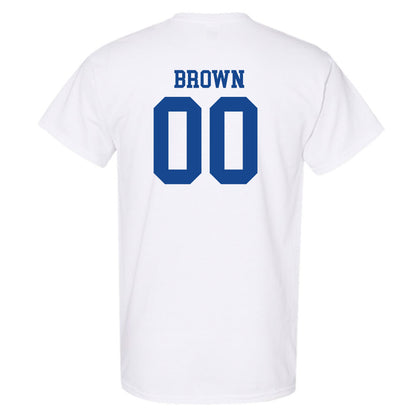 SMU - NCAA Football : Carterrious Brown - White T-Shirt-1