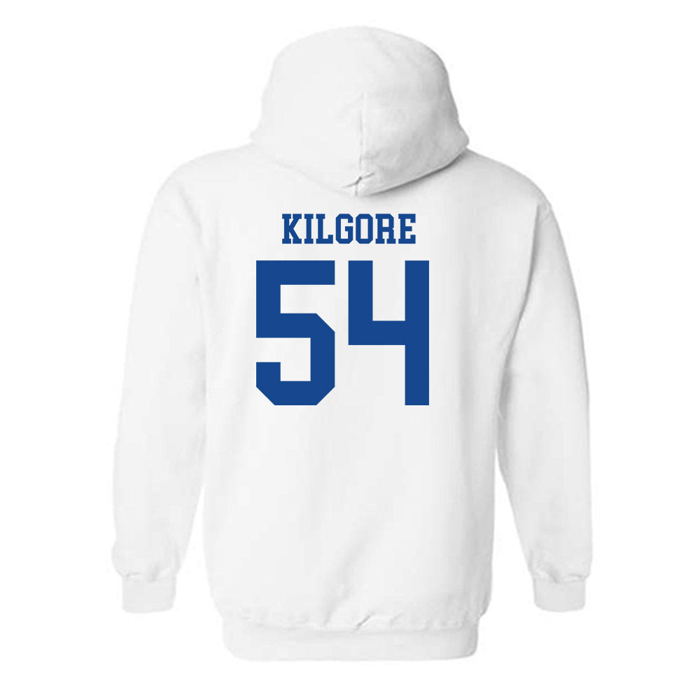 SMU - NCAA Football : Alexander Kilgore - White Hooded Sweatshirt-1