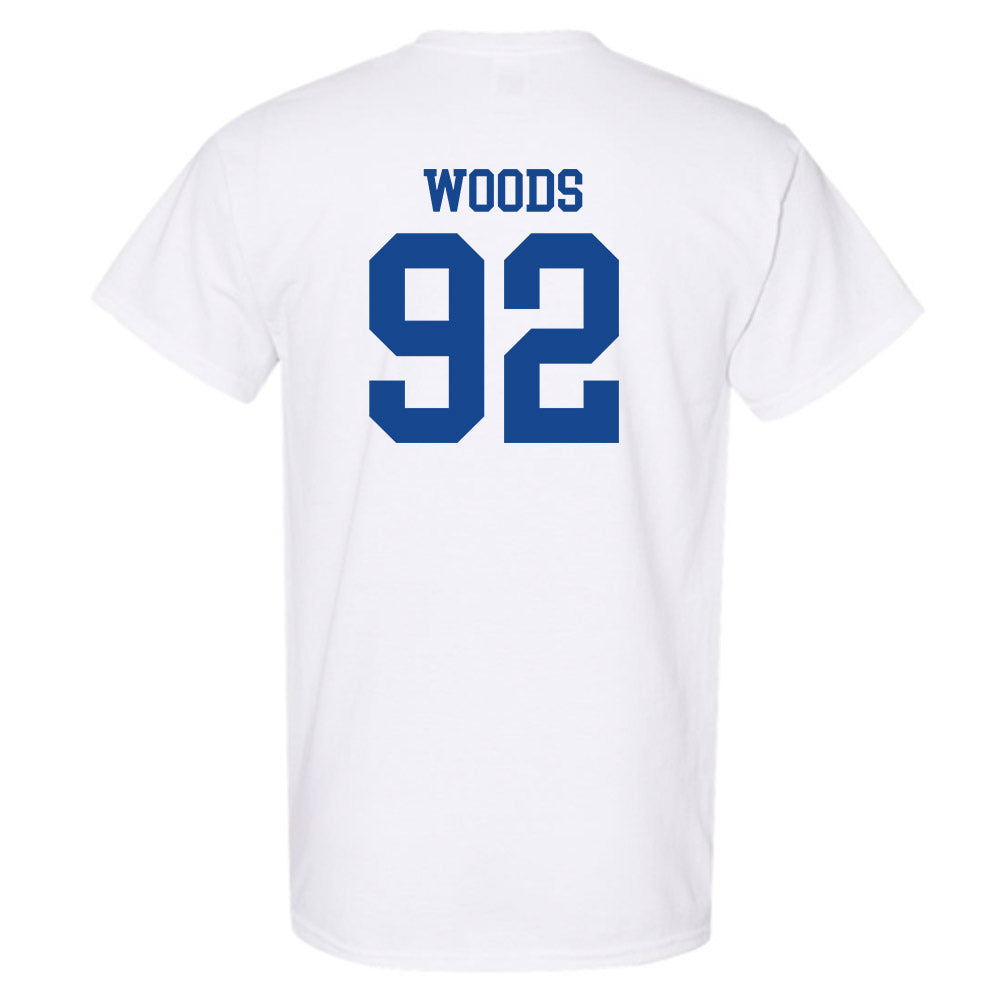 SMU - NCAA Football : Hudson Woods - White T-Shirt-1