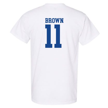 SMU - NCAA Football : Carterrious Brown - White T-Shirt-1