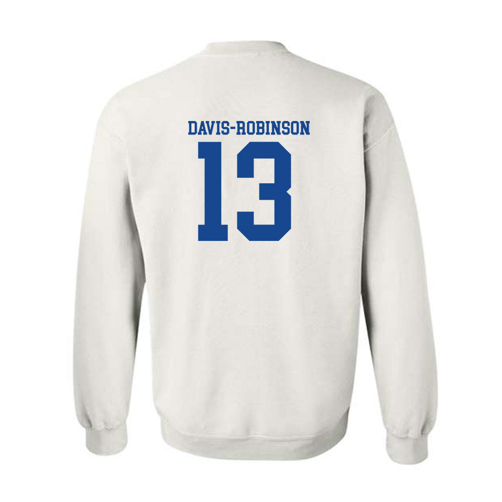 SMU - NCAA Football : Jaelyn Davis-Robinson - White Crewneck Sweatshirt-1