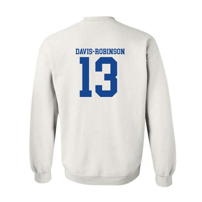SMU - NCAA Football : Jaelyn Davis-Robinson - White Crewneck Sweatshirt-1
