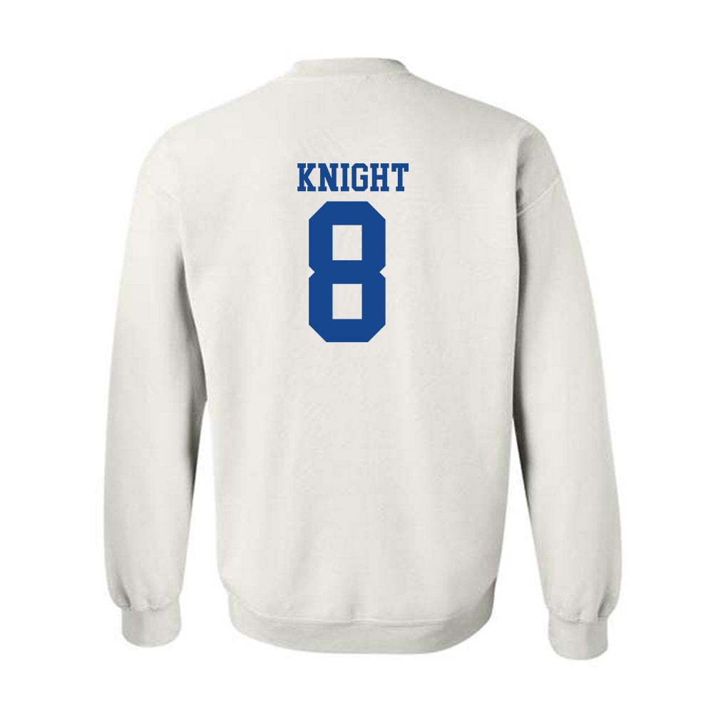 SMU - NCAA Football : Yamir Knight - White Crewneck Sweatshirt-1