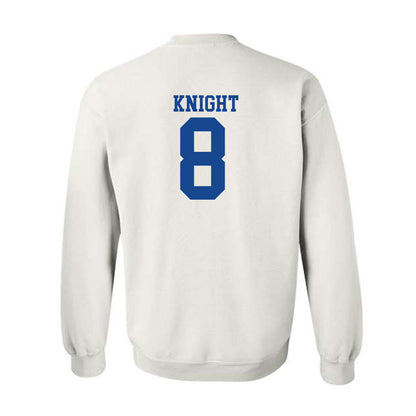 SMU - NCAA Football : Yamir Knight - White Crewneck Sweatshirt-1