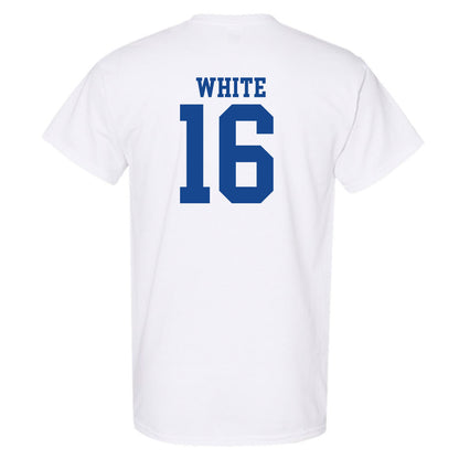 SMU - NCAA Football : Marques White - White T-Shirt-1