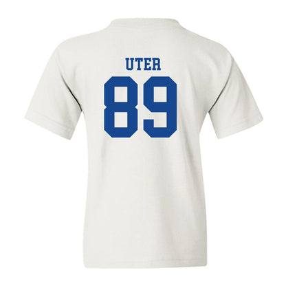 SMU - NCAA Football : Miles Uter - White Youth T-Shirt-1