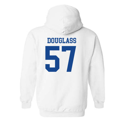 SMU - NCAA Football : Henry Douglass - White Hooded Sweatshirt-1