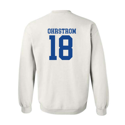 SMU - NCAA Football : Theodor Ohrstrom - White Crewneck Sweatshirt-1
