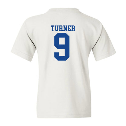 SMU - NCAA Football : Zachery Turner - White Youth T-Shirt-1
