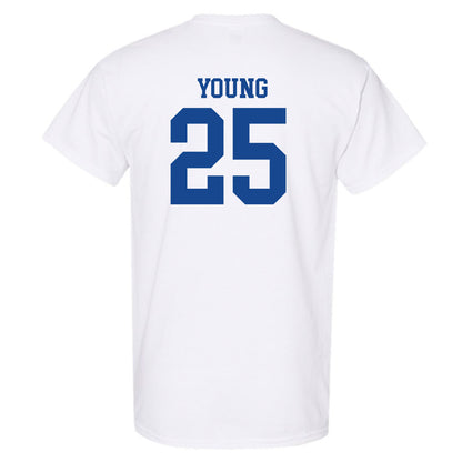 SMU - NCAA Football : Izayah Young - White T-Shirt-1