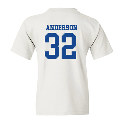 SMU - NCAA Football : Jamal Anderson - White Youth T-Shirt-1
