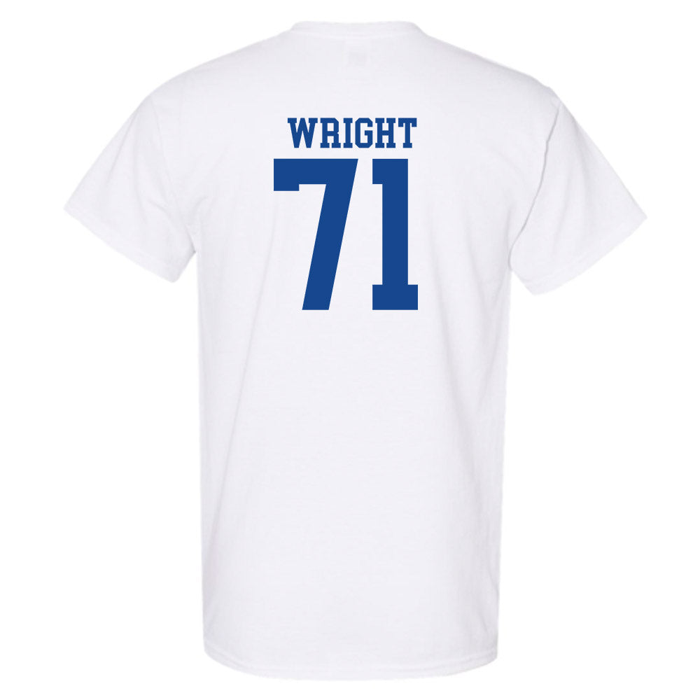 SMU - NCAA Football : Max Wright - White T-Shirt-1