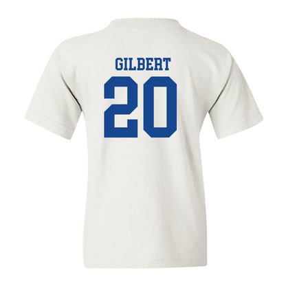 SMU - NCAA Football : Deuce Gilbert - White Youth T-Shirt-1