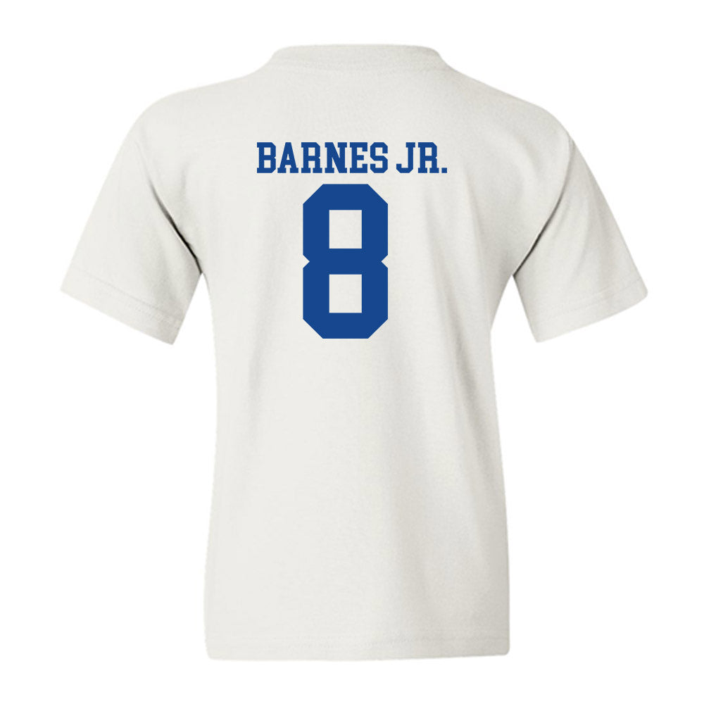 SMU - NCAA Football : Marcellus Barnes Jr. - White Youth T-Shirt-1