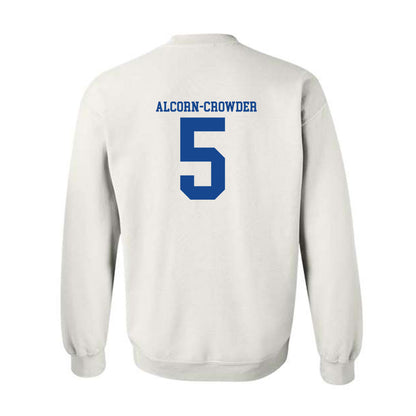 SMU - NCAA Football : Malcolm Alcorn-Crowder - White Crewneck Sweatshirt-1