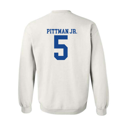 SMU - NCAA Football : Randy Pittman Jr. - White Crewneck Sweatshirt-1