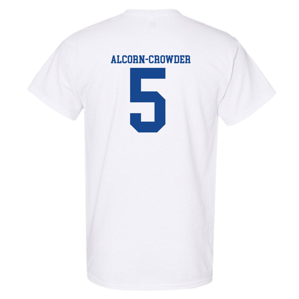 SMU - NCAA Football : Malcolm Alcorn-Crowder - White T-Shirt-1