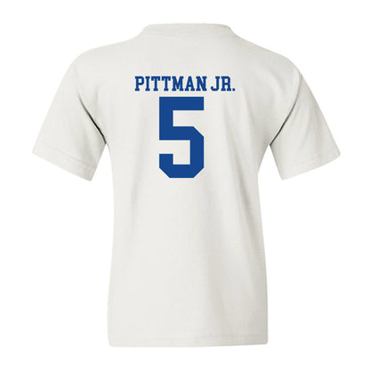 SMU - NCAA Football : Randy Pittman Jr. - White Youth T-Shirt-1