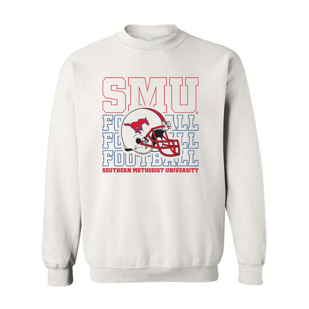 SMU - NCAA Football : Kenneth Goodwin - White Crewneck Sweatshirt-0