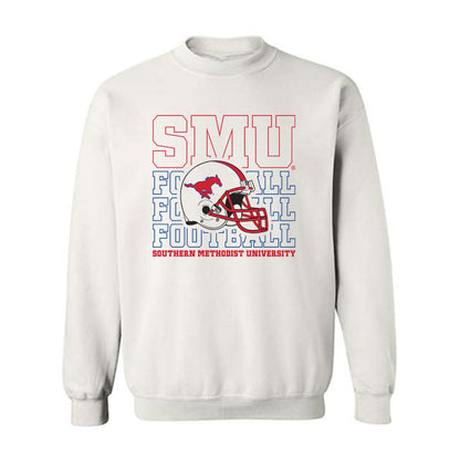 SMU - NCAA Football : Kenneth Goodwin - White Crewneck Sweatshirt-0