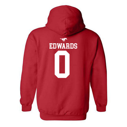 SMU - NCAA Men's Basketball : B.J. Edwards - Sports Shersey Hooded Sweatshirt-1
