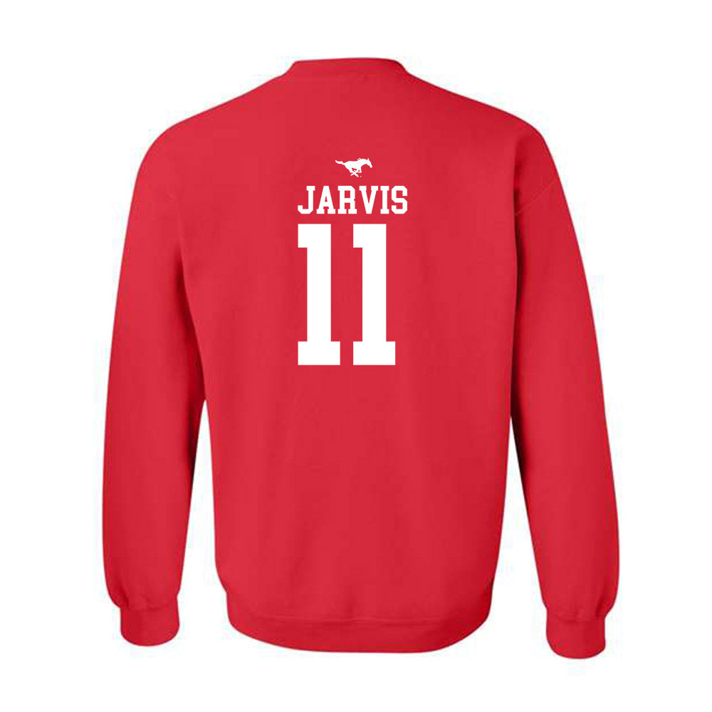 SMU - NCAA Men's Basketball : Sam Jarvis - Sports Shersey Crewneck Sweatshirt-1