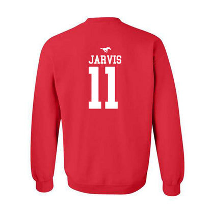 SMU - NCAA Men's Basketball : Sam Jarvis - Sports Shersey Crewneck Sweatshirt-1