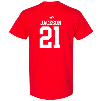 SMU - NCAA Women's Basketball : Kaylin Jackson - Sports Shersey T-Shirt-1