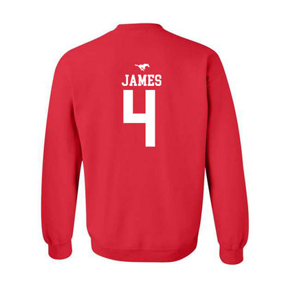 SMU - NCAA Women's Basketball : Shania James - Sports Shersey Crewneck Sweatshirt-1