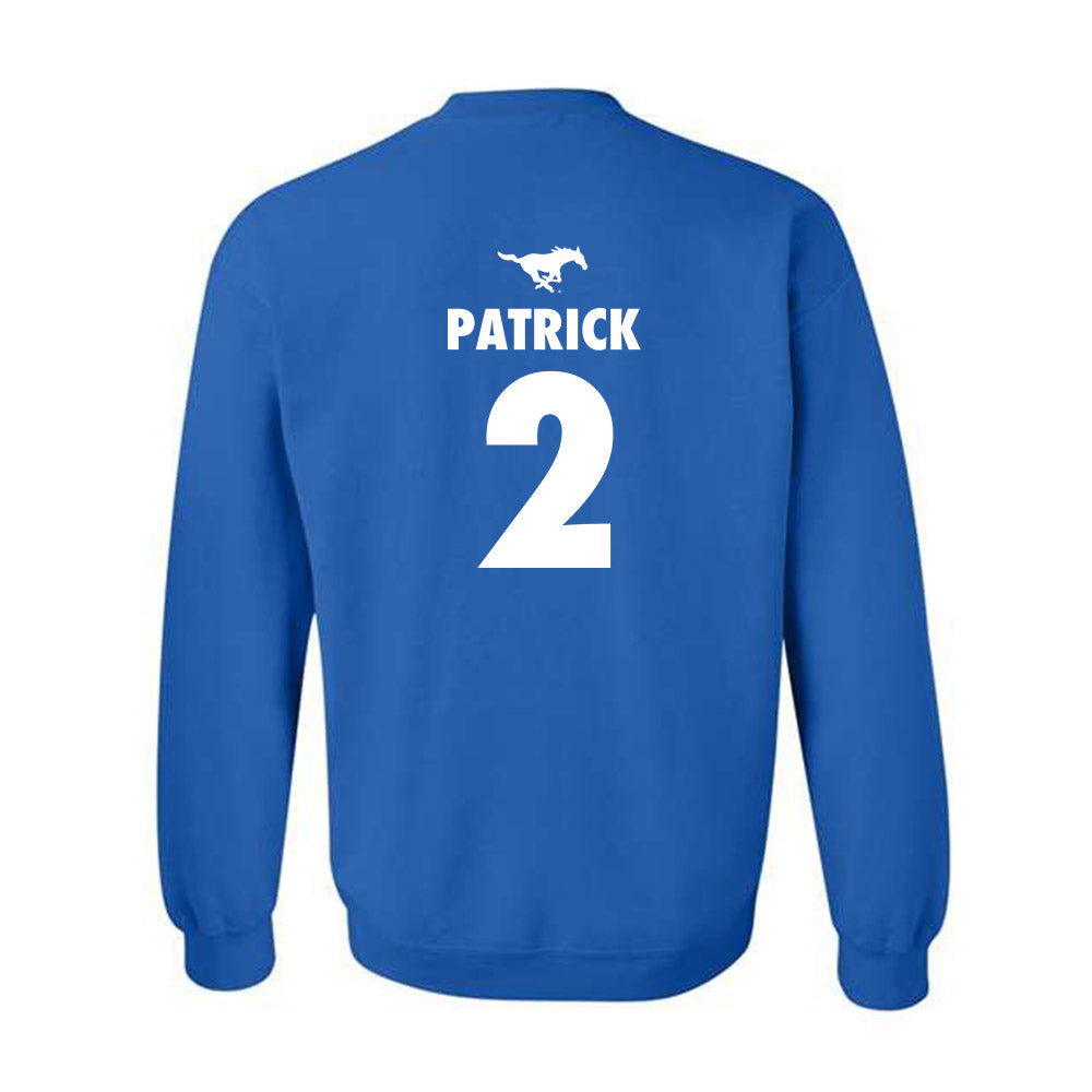 SMU - NCAA Men's Basketball : Jacob Patrick - Sports Shersey Crewneck Sweatshirt-1