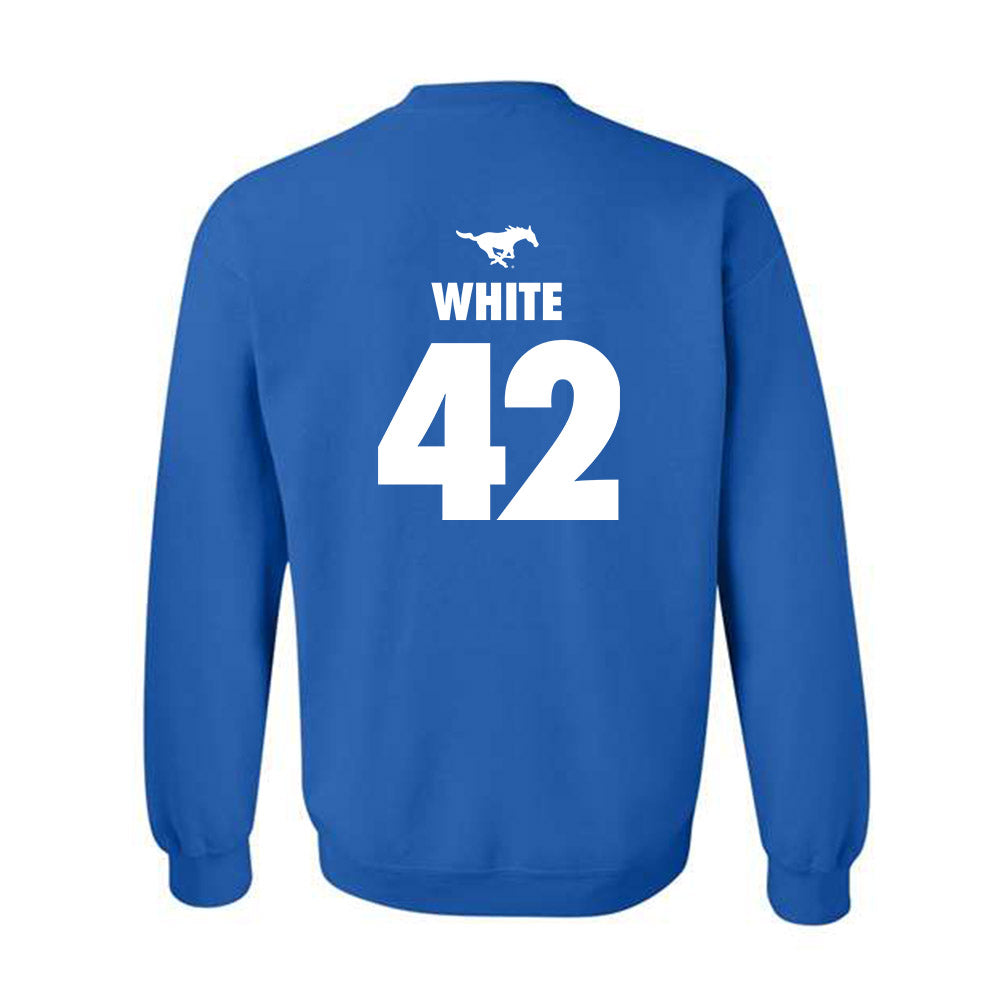 SMU - NCAA Women's Basketball : Roxy White - Sports Shersey Crewneck Sweatshirt-1