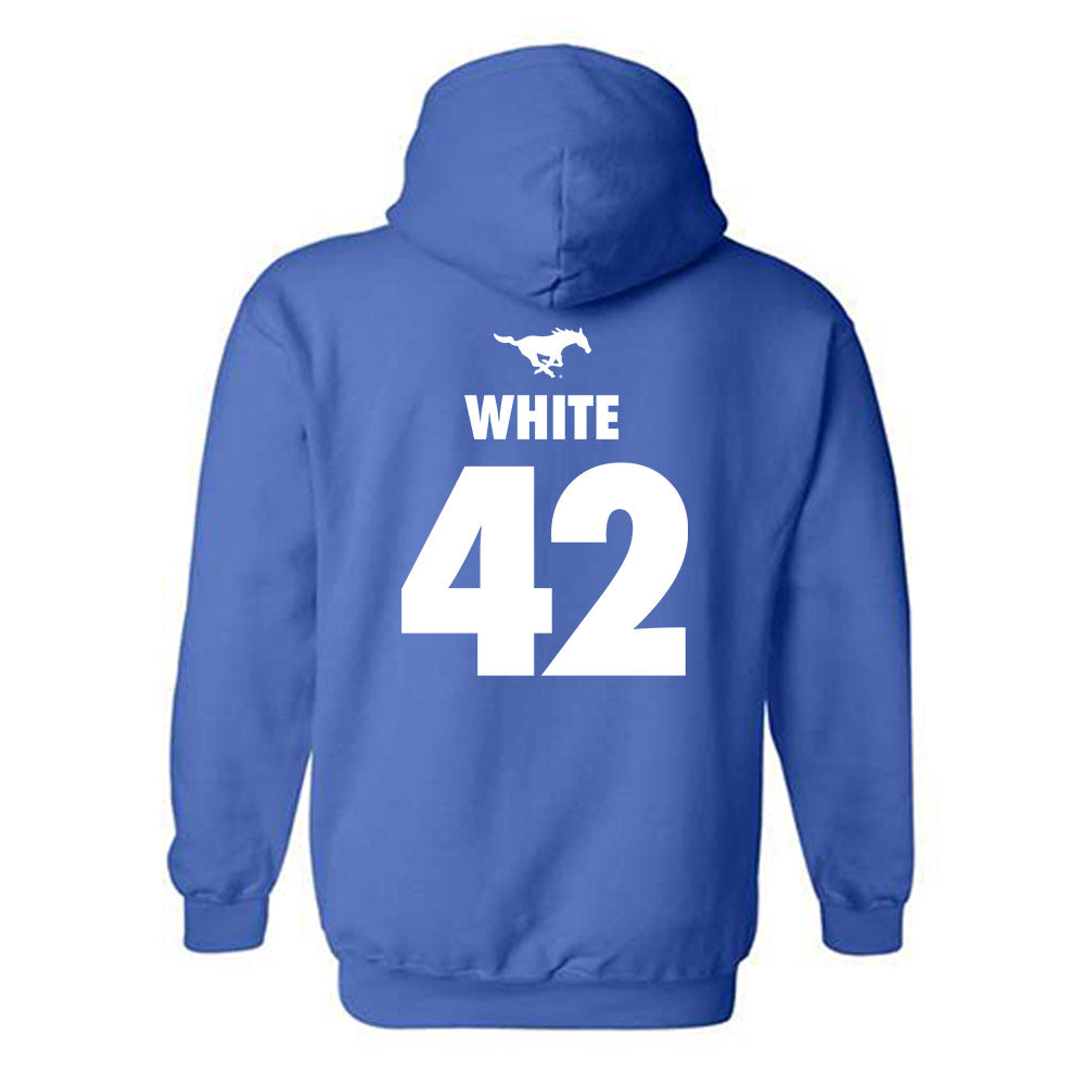 SMU - NCAA Women's Basketball : Roxy White - Sports Shersey Hooded Sweatshirt-1