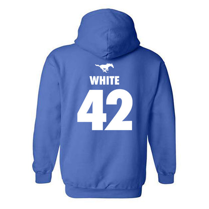 SMU - NCAA Women's Basketball : Roxy White - Sports Shersey Hooded Sweatshirt-1