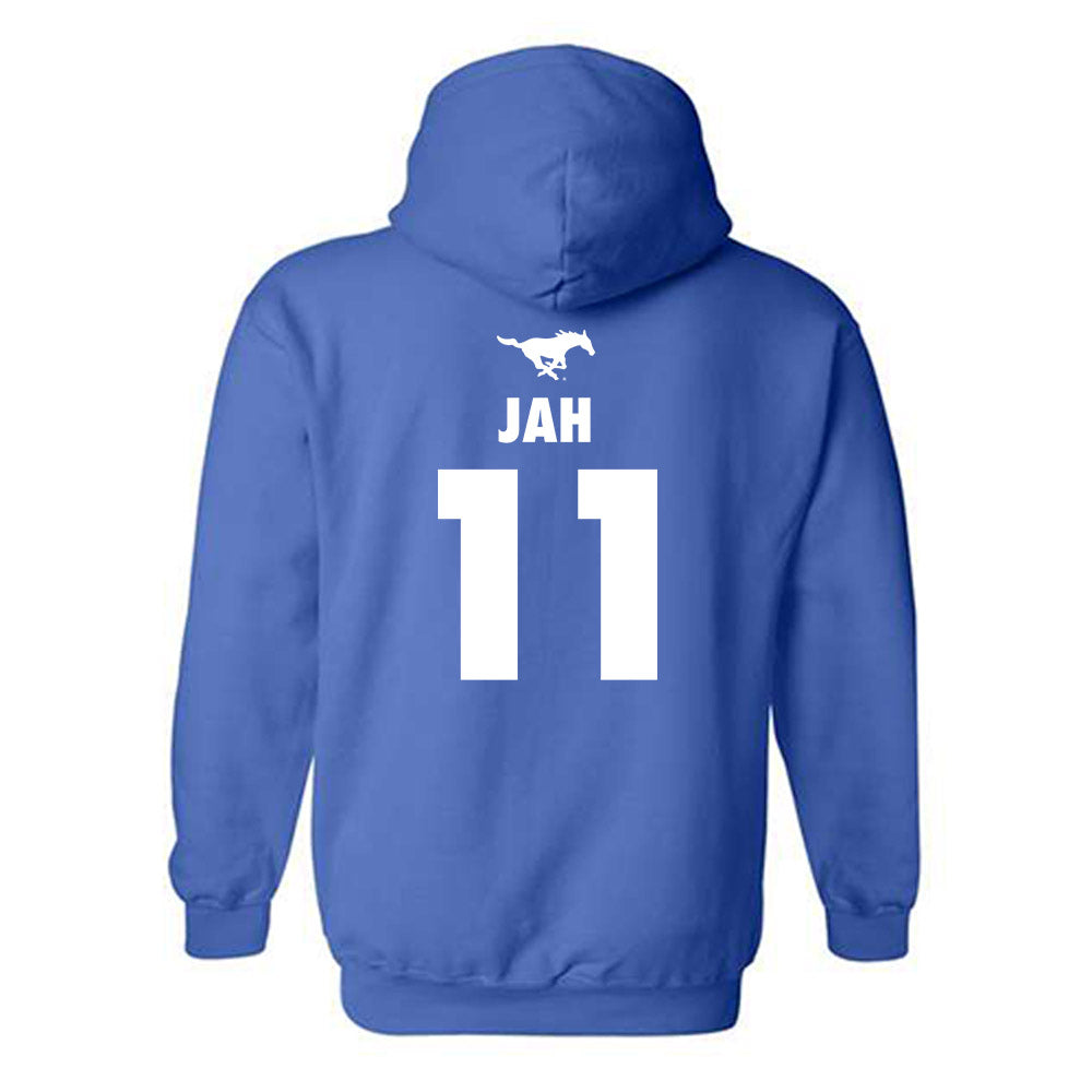 SMU - NCAA Women's Basketball : Sahnya Jah - Sports Shersey Hooded Sweatshirt-1