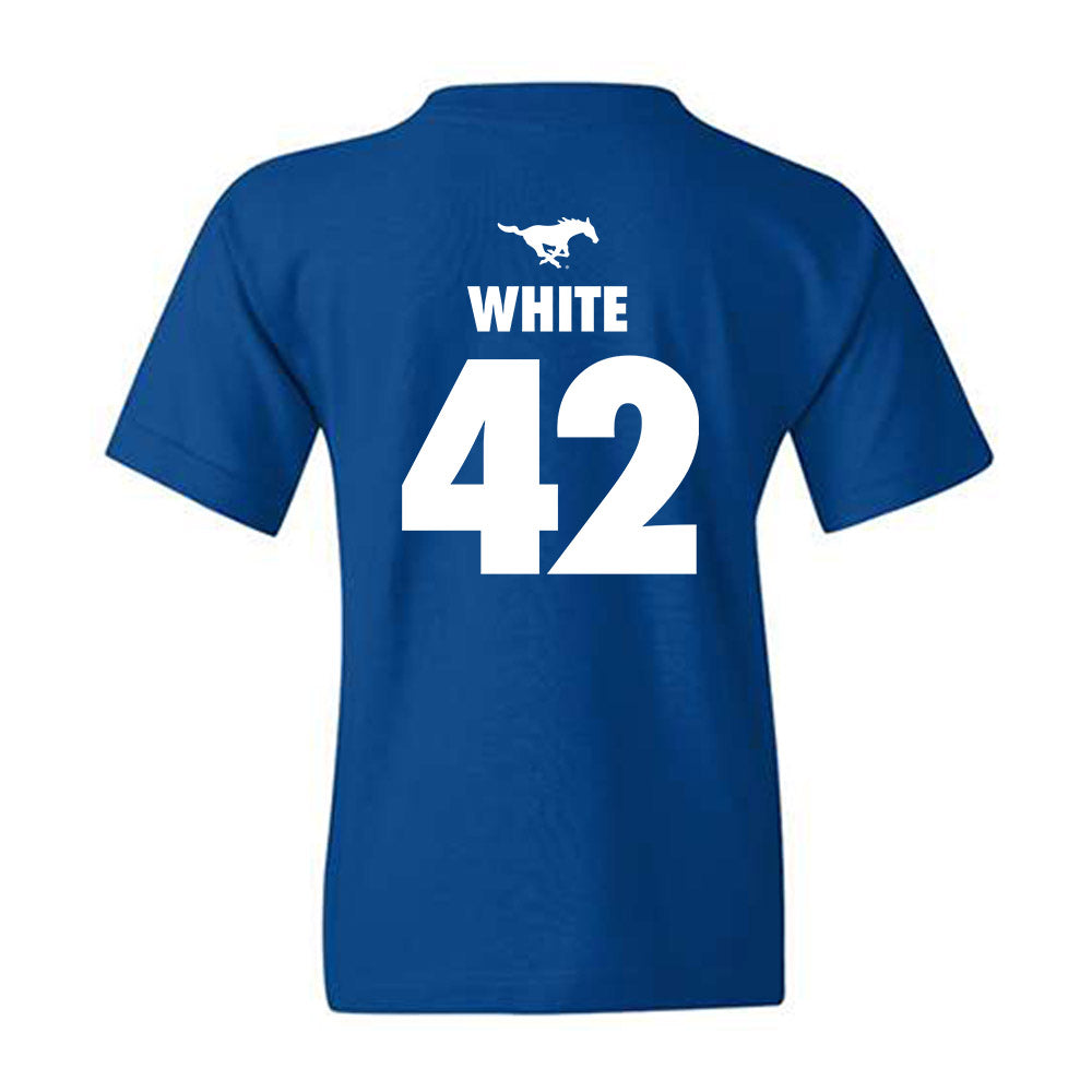 SMU - NCAA Women's Basketball : Roxy White - Sports Shersey Youth T-Shirt-1