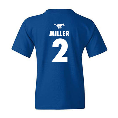 SMU - NCAA Men's Basketball : Boopie Miller - Sports Shersey Youth T-Shirt-1